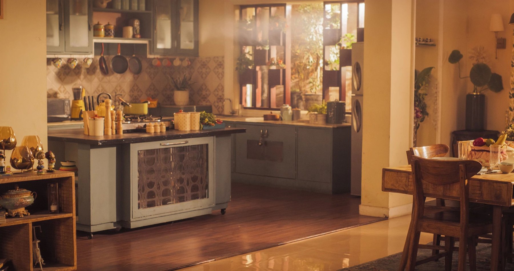 Warm, contemporary kitchen